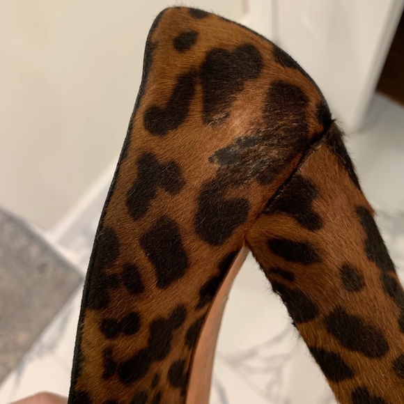 J crew Etta Calf Hair leopard Heels Sz 10 - Picture 6 of 8